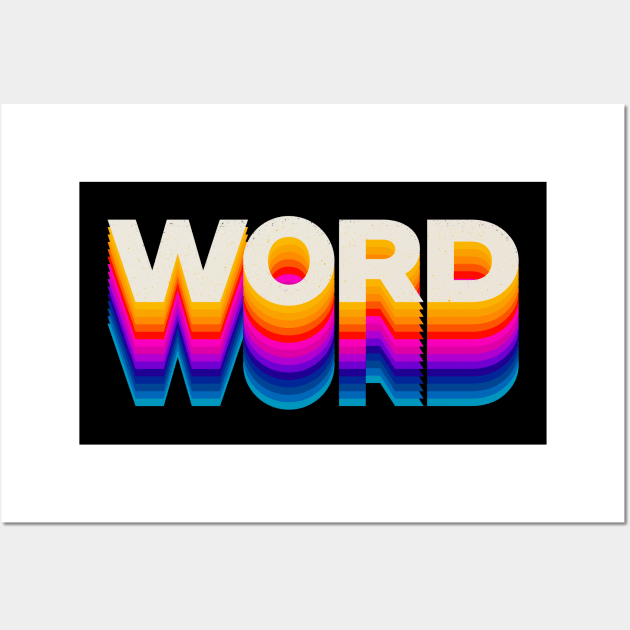 4 Letter Words - Word Wall Art by DanielLiamGill